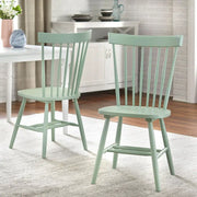 Sillas de comedor de madera maciza con respaldo de barrotes Simple Living Venice (juego de 2)
