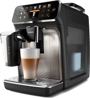 Cafetera superautomática Philips Serie 5400 – Sistema de leche LatteGo, 12 especialidades de café, pantalla intuitiva, 4 perfiles de usuario, cromo (EP5447/90)