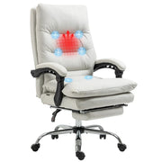 Vinsetto Silla de Oficina Reclinable con Masaje de Vibración y Calor de Microfibra