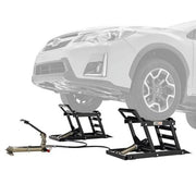 Elevador hidráulico para autos Black Widow con rampa – capacidad de 3,000 lb. por par