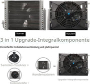 Aire acondicionado universal Gouku, 12 V, solo función de refrigeración, ajuste universal, furgoneta, taxi, autocaravanas, camión, eléctrico, CA, ahorro de energía, negro