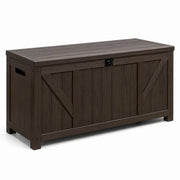 Caja de almacenamiento de plástico marrón 120x45x60 cm
