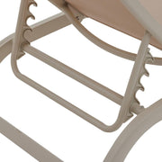 Hespéride - Tumbona Bonao de lino y arcilla, 2 ruedas de aluminio y texaline