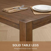 Juego de comedor moderno - Mesa de 80" + 6 sillas acolchadas, estructura de madera maciza, capacidad de la mesa de 400 lbs, fácil montaje