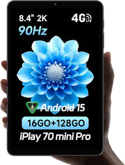 ALLDOCUBE iPlay 70 Mini Pro - Tablette Android 15 | Pantalla de 8,4" 90Hz | MT8791 | 16GB+128GB | 6050mAh | WiFi 6/4G LTE | GPS/Desbloqueo Facial