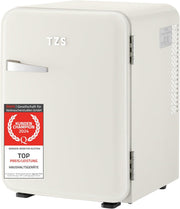Mininevera silenciosa TZS First Austria | Diseño retro | Capacidad de refrigeración ajustable | Manilla de puerta | Sistema de refrigeración termoeléctrico | 40L | crema