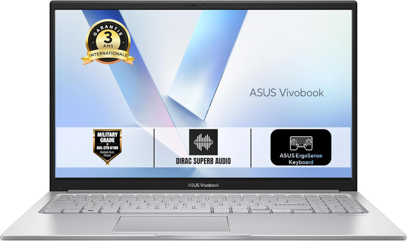 ASUS Vivobook 15 X1504VA-BQ3577W 15.6 pulgadas FHD (Intel Core i5-120U, 16 GB DDR4, 512 GB SSD, Intel Graphics, Windows 11 Home) - Teclado AZERTY