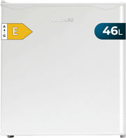 Cecotec Nevera Pequeña Frigorífico Mini Minibar 46L GrandCooler 20000 SilentCompress White E. Altura 48,7cm, 48 cm de ancho, bajo consumo, puerta reversible, funcionamiento cíclico, blanco