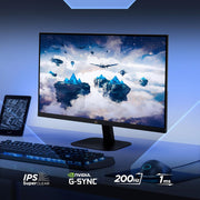 Monitor Gamer ViewSonic VX2757-2K-PRO de 27 pulgadas, WQHD 2560 x 1440p, 200Hz, 1ms MPRT, compatible con G-Sync, HDR10, IPS, 2 HDMI, DisplayPort, sin parpadeo