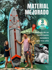 Niphean (Extra Grande) Tabla de Paddle Surf Hinchable para 2+1 Personas/Familia, Paddle Surf con Aleta Equilibrada (Apto para Principiantes), Funda Impermeable, Tabla SUP para Adultos, Regalo