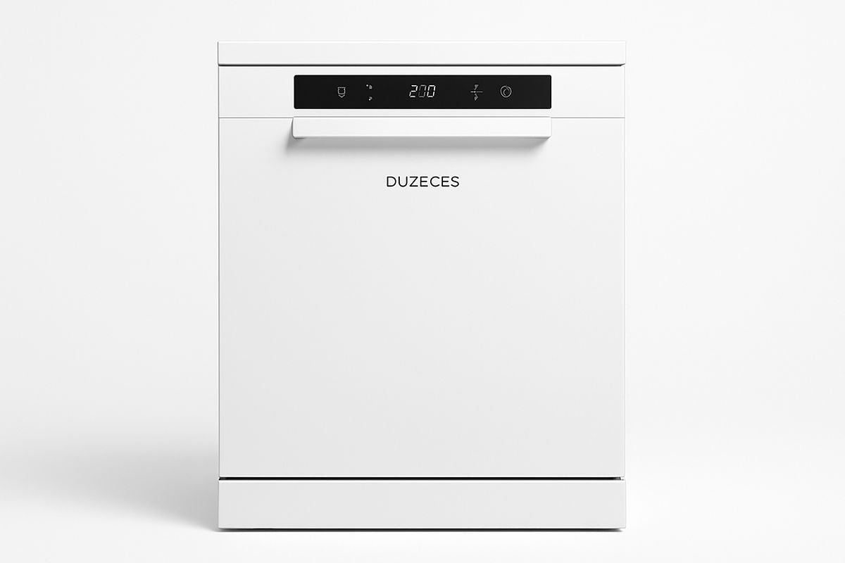 Lavavajillas blanco con panel de control táctil