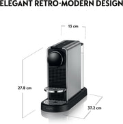 Cafetera de cápsulas Nespresso Krups Citiz Platinum Titanio YY5077FD