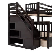 Litera en forma de L Whisen Modern Design, cama individual sobre matrimonial, con 3 cajones, escritorio portátil y armario
