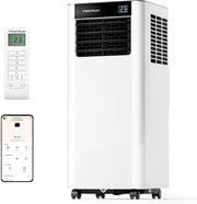 Aire acondicionado portátil 7000 BTU 2,0 kW con manguera de escape | Aire acondicionado portátil 3 en 1 | Sellado de ventana | Control por APP + mando a distancia | Funcionamiento silencioso | Temporizador 24 h | Para habitaciones de hasta 20 m²