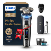 Afeitadora i9000 Prestige Ultra, afeitadora en seco y húmedo para hombre, adriatic, sensor de presión y movimiento, estilizador de barba 5+1, estación de limpieza, estuche de carga UV y estuche de viaje (modelo XP9402/46)