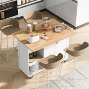 Isla de cocina con encimera plegable, carrito de almacenamiento para cocina con estante extraíble, toallero y cajón, ruedas giratorias