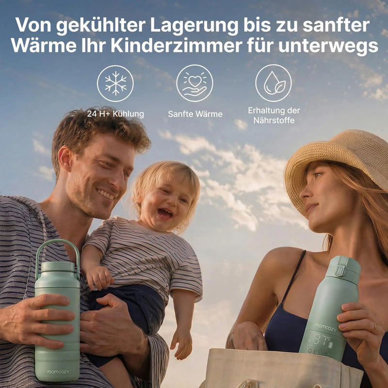 Calentador de biberones y enfriador de leche materna Momcozy, MW05 portátil de 500 ml, batería de gran capacidad, CM01 650 ml con refrigeración 360° durante 24 horas, certificación TÜV CE