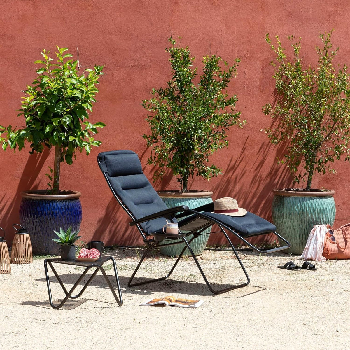 Lafuma MOBILIER - Sillón relax multiposición Zero Gravity RSX Clip XL - Tumbona plegable para jardín e interior - Tejido AirComfort® resistente - Tumbona XL, cómoda