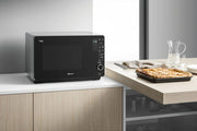 Microondas Bauknecht ExtraSpace Crisp MW 427 SL con grill, sin plato giratorio, 800 W, 1000 W, 25 L, función de cocción al vapor, AutoClean