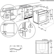 Horno empotrable AEG – Serie 5 Aire caliente circular: resultados de cocción uniformes en 3 niveles – Autolimpieza por pirólisis – 25 programas automáticos – Pantalla táctil LED – Calentamiento rápido – Negro – BPE53516AB