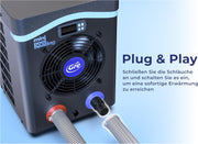 Gre HPM20 – Mini bomba de calor para piscinas elevadas de hasta 20 m³, sistema de calefacción para piscinas elevadas, color gris