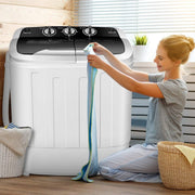 Minilavadora y secadora compacta Giantex de 13 lbs, 23" de largo x 14" de ancho x 27" de alto, blanco / negro