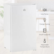 Mininevera con congelador HOMCOM de 3.2 pies cúbicos, refrigerador compacto de una puerta con termostato ajustable para dormitorio