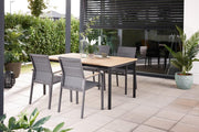 Mesa de jardín Primaster Vasto 180 x 100 cm extensible hasta 2,40 m de madera de eucalipto