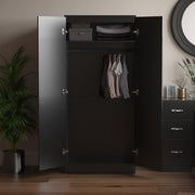 Armario de 2 puertas Vida Designs Riano, negro (2)