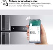 LG GBP61DSXGC - Frigorífico combi No Frost, congelador, compresor Smart Inverter, color acero inoxidable antihuellas, 186 cm, 341 l