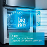 Congelador Siemens GS54NAWCV iQ500, 176 x 70 cm, 327 L, noFrost nunca más volver a descongelar, bigBox espacio para alimentos congelados grandes, varioZone estantes y cajones de cristal flexibles, Blanco
