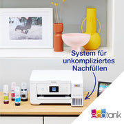Impresora multifunción de inyección de tinta Wi-Fi Epson EcoTank ET-2826 A4, con un suministro de tinta incluido de hasta 3 años