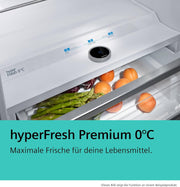 Refrigerador integrable Siemens KI41FADE0 iQ700, 138 kWh al año, 187L, hyperFresh Premium 0°, iluminación LED, superCooling, bisagra plana