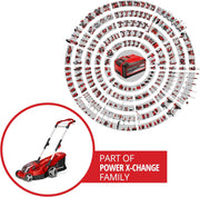 Cortacésped inalámbrico Einhell RASARRO 36/42 Kit Power X-Change (36V, 42 cm de ancho de corte, hasta 725 m², motor sin escobillas, caja colectora de 50L, función de mulching, incl. 2x 5,2Ah + 1x cargador doble)