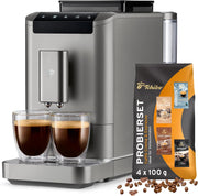 Cafetera superautomática Tchibo Esperto2 Caffè con función para 2 tazas para Caffè Crema y Espresso, Granite Black - INCLUYE set de degustación de café GRATIS