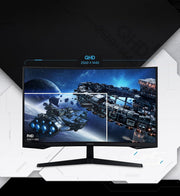 Monitor Samsung Odyssey G55C de 32", 165 Hz, 1 ms, panel VA curvo 1000R, QHD: 2560x1440, 2500:1, HDR10, AMD FreeSync, Auto Source Switch+, soporte ajustable, DisplayPort, HDMI