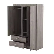 Armario de 3 puertas con estantes y 2 cajones, ropero para ropa 4A - ModernLuxe
