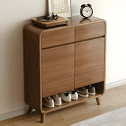Mueble zapatero moderno de madera para recibidor, tamaño mediano