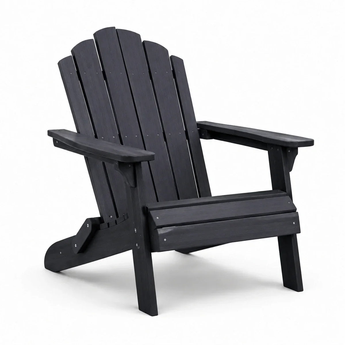Silla Adirondack de madera de pino negra