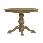 Mesa de comedor redonda de pedestal Magnolia Manor con extensiones expandibles - 2 acabados