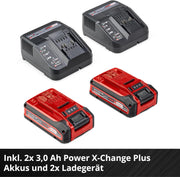 Cortacésped inalámbrico Einhell RASARRO 36/42 Kit Power X-Change (36V, 42 cm de ancho de corte, hasta 725 m², motor sin escobillas, caja colectora de 50L, función de mulching, incl. 2x 5,2Ah + 1x cargador doble)