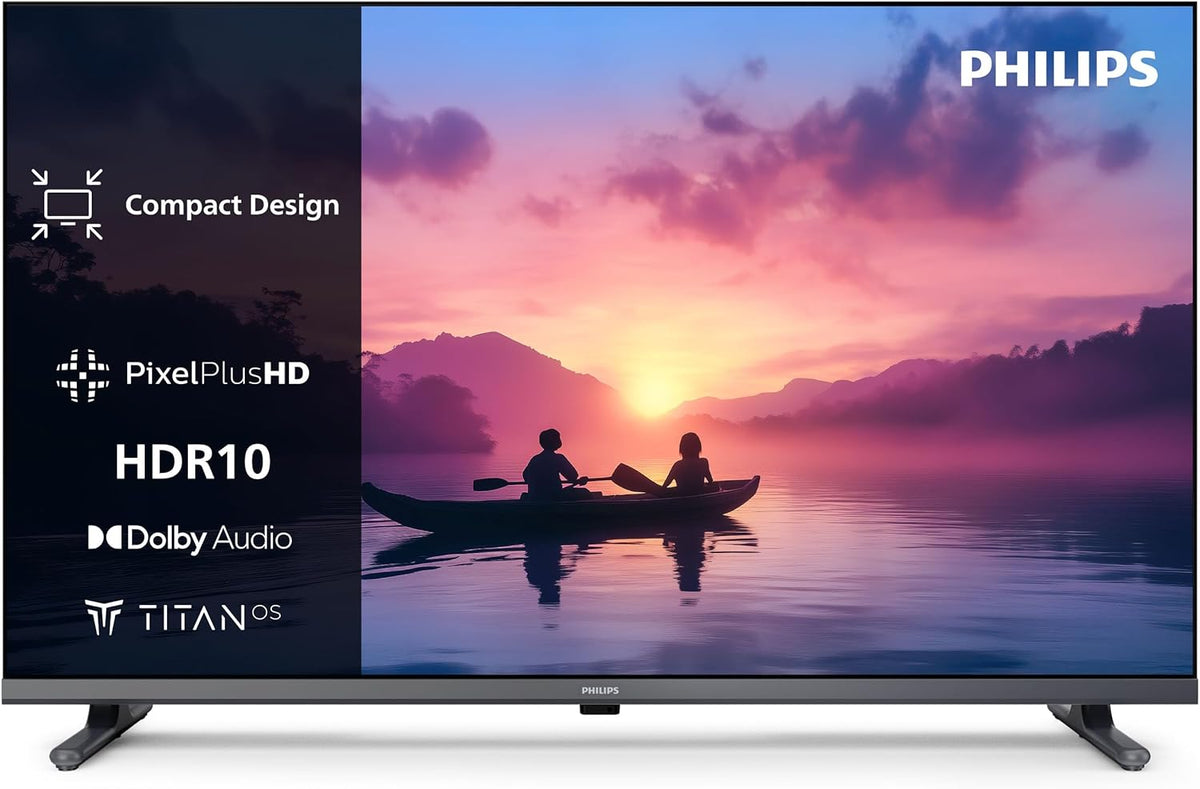 Smart TV LED Philips 32PFS6000 2K HD de 32 pulgadas con Pixel Plus, plataforma Titan OS y sonido Dolby Digital - Compatible con Alexa y el Asistente de Google