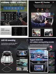 Autorradio Doble DIN de 9" Android 14 para Renault Twingo III (2014-2024) con Bluetooth, GPS, cámara de visión trasera AHD, controles al volante, H5 4G+64G