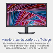 Monitor Dell SE2422HX de 24" Full HD (1920x1080), 75Hz, VA, 5ms, AMD FreeSync, HDMI, VGA, 3 años de garantía, negro