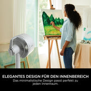 Ventilador Shark FlexBreeze silencioso, ventilador híbrido con y sin cable, portátil, para interiores y exteriores, resistente a los rayos UV y al agua, ultra potente, ultra silencioso, blanco FA220EU