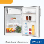 Frigorífico con congelador Exquisit, 120 litros, congelador de 4 estrellas, frigorífico de libre instalación, KS516-4-H-010D blanco
