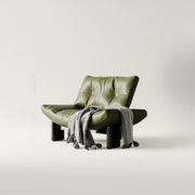 Sillón decorativo de chenilla sin brazos, tapizado, negro contemporáneo