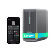 Sistema solar para balcón Marstek B2500 con almacenamiento: 0% IVA, batería solar LiFePO4 de 2240Wh, 2 MPPT, entrada solar fotovoltaica máx. de 1600W y salida CC de 800W, control por aplicación, IP65, conectar y usar (Plug&Play)