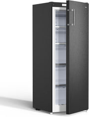 Congelador CHiQ FSD166NE4E 166 L, tecnología No Frost, puerta reversible, acero inoxidable negro, 144 cm de altura