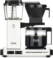 Moccamaster KBG Select, cafetera, cafetera retro, café de filtro, color blanco hueso, 1,25 L